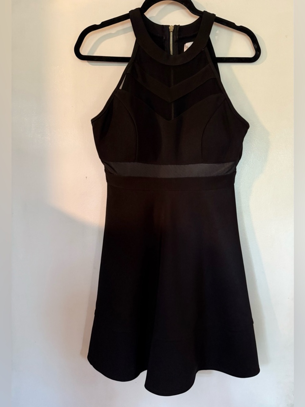 Women’s Black Halter Fit & Flare Dress